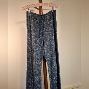 Victoria's Secret Blue Floral Pants